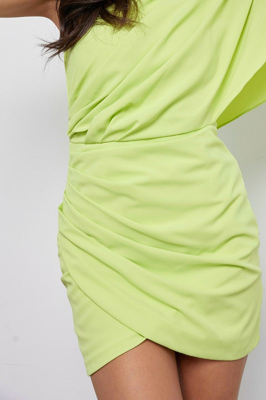 REMY One Shoulder Wrap Dress