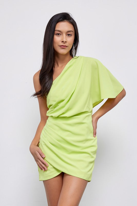REMY One Shoulder Wrap Dress