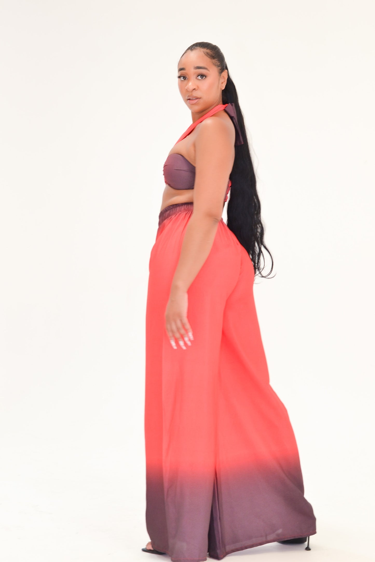 Gina 5 pieces set in red