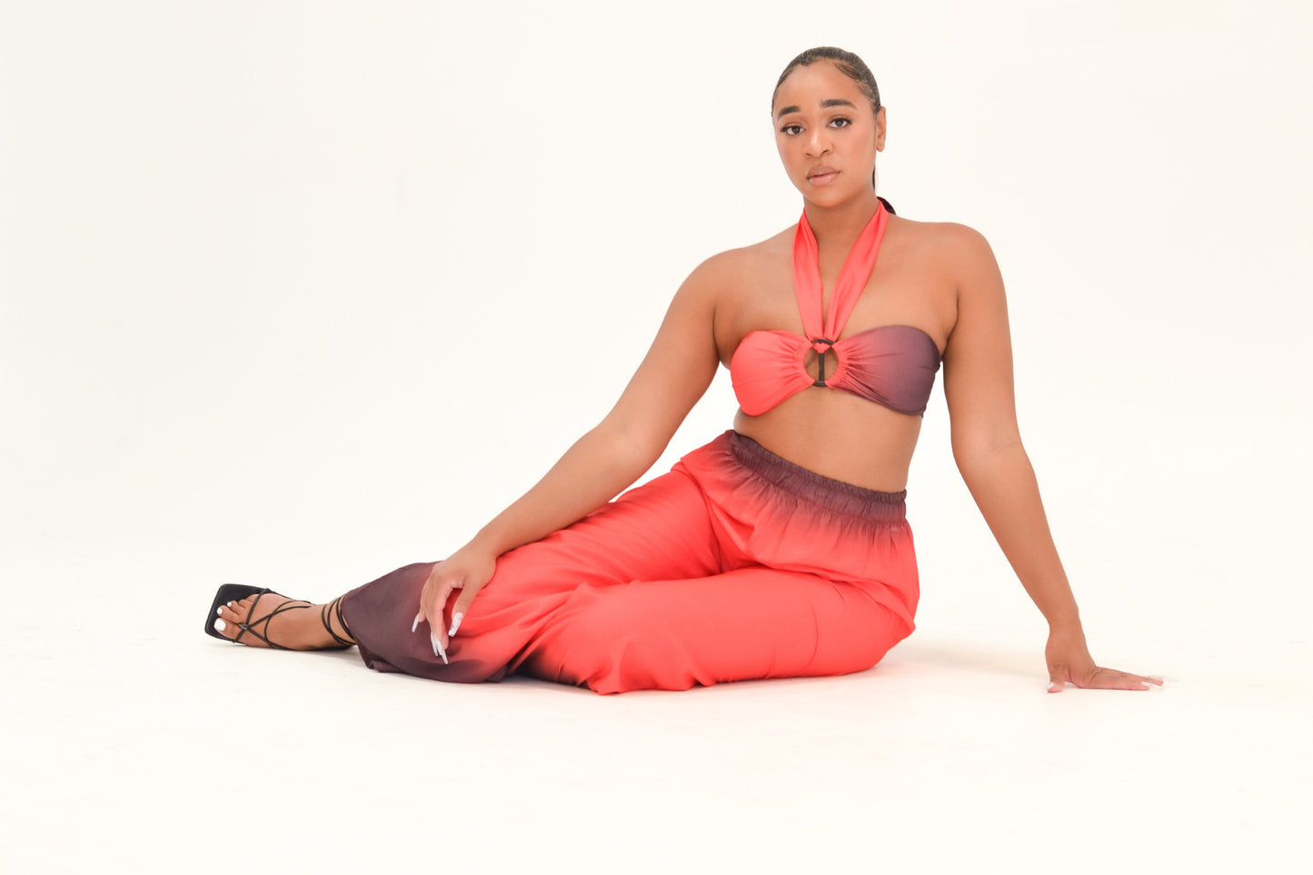 Gina 5 pieces set in red