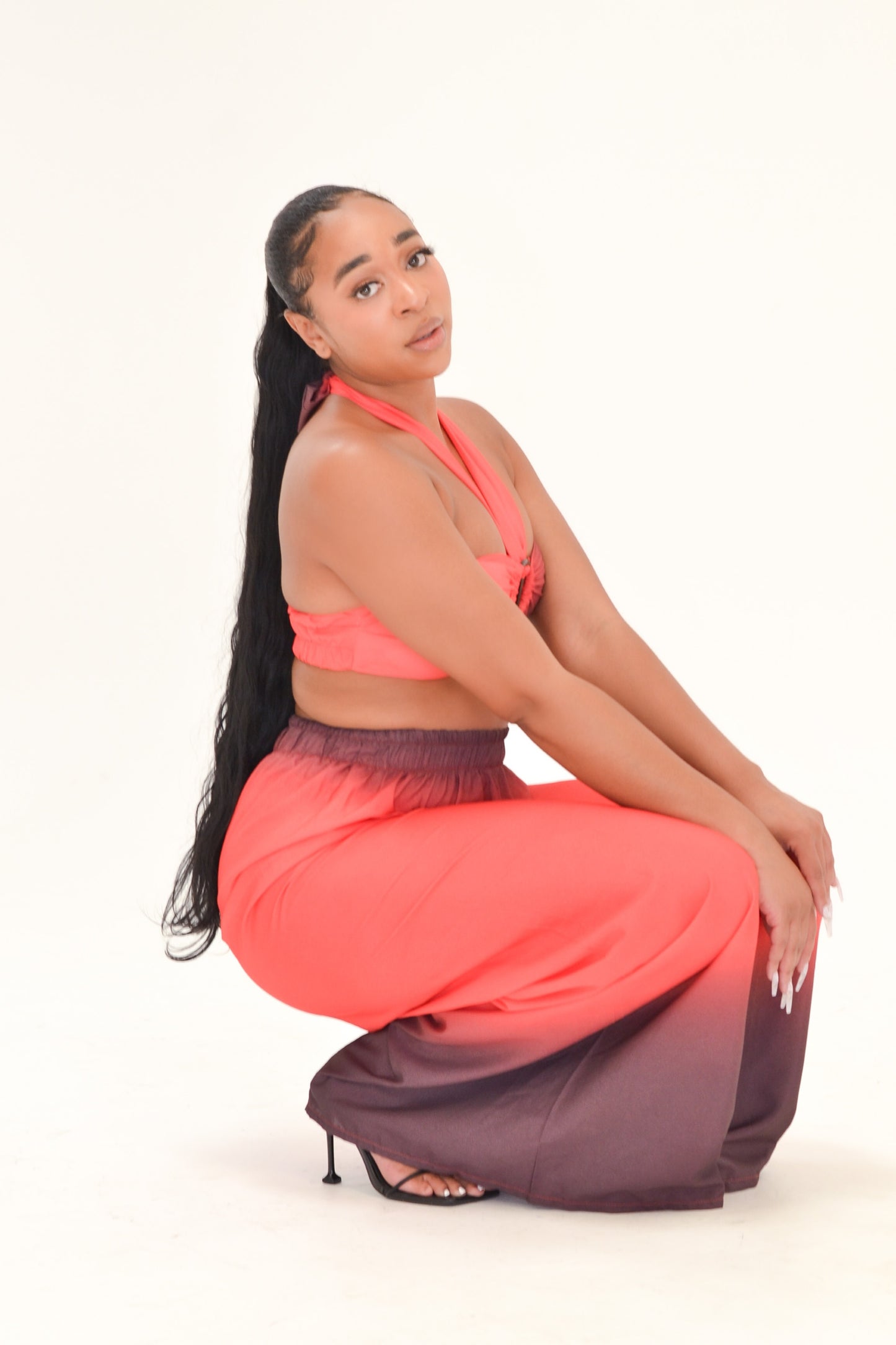 Gina 5 pieces set in red