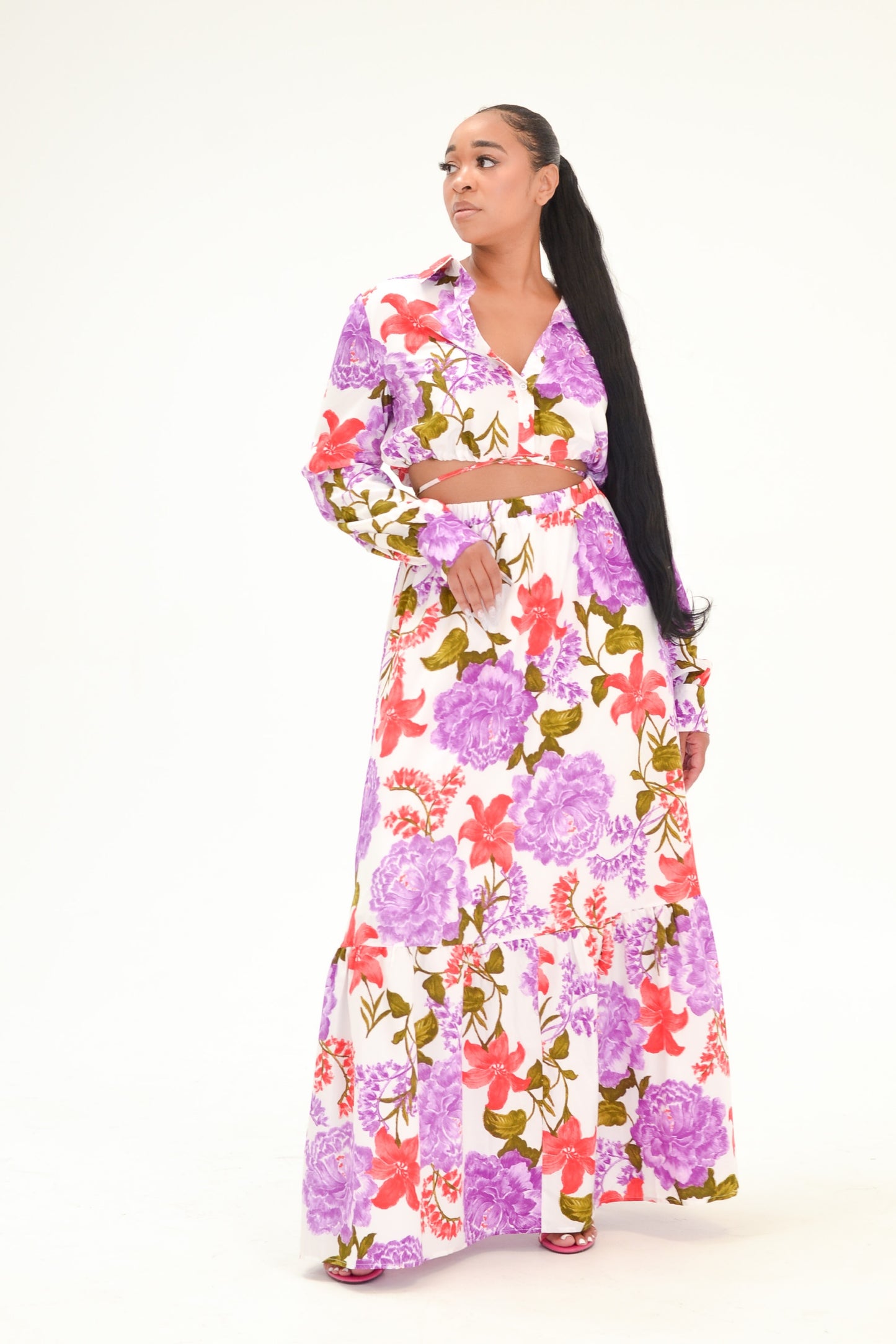BLOSSOM MAXI SKIRT SET