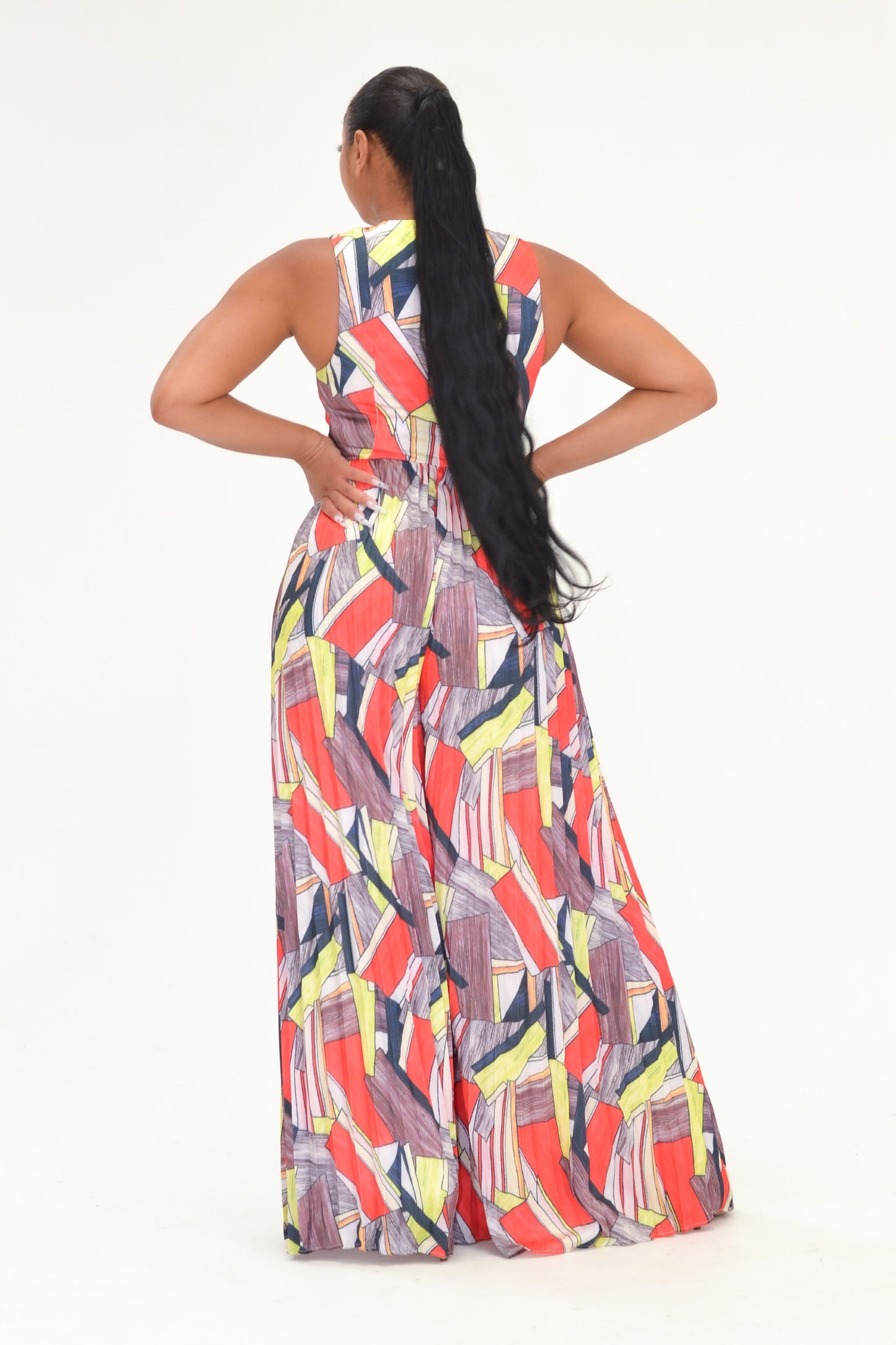 JOYCE PLEATED WIDE LEG JUMPSUIT