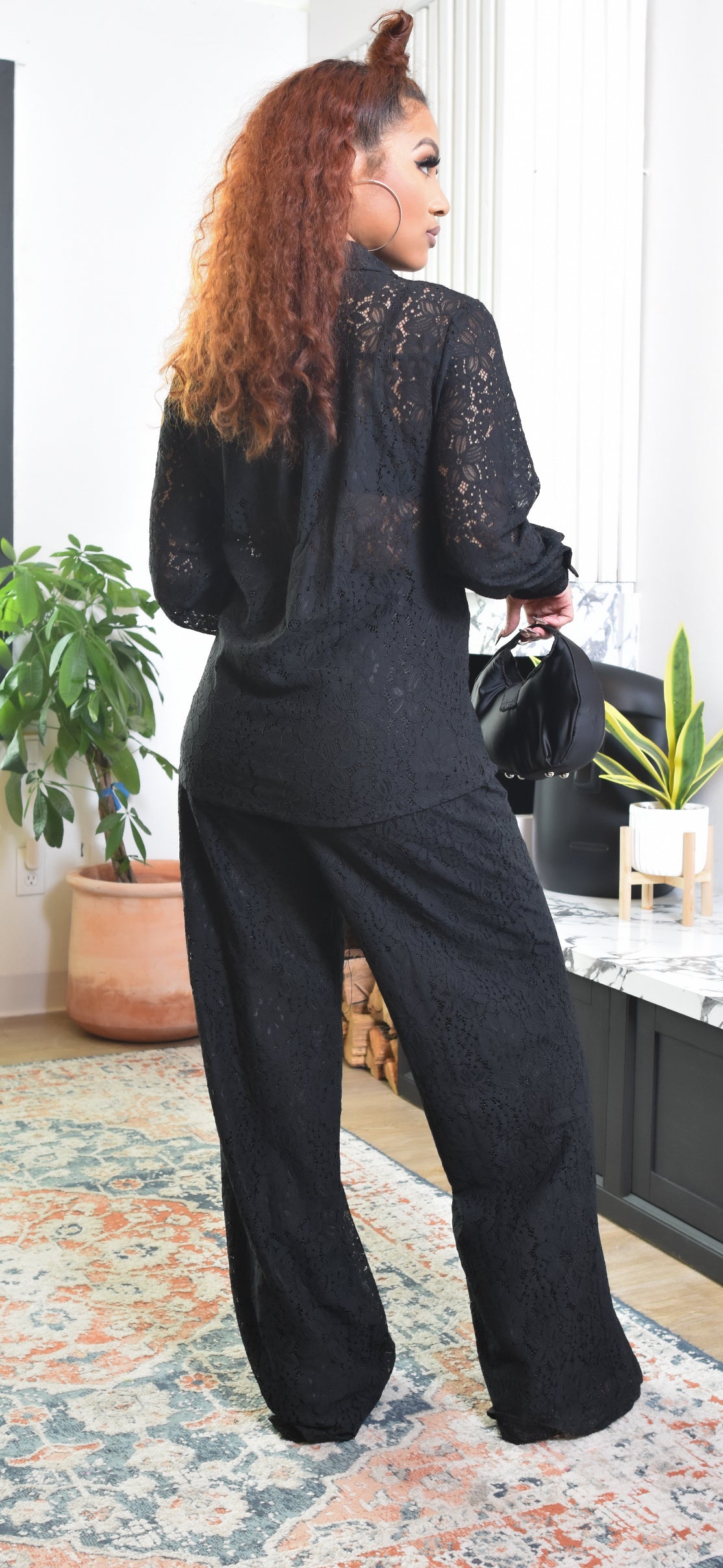 ZANDAYA TWO PIECE LACE PANT SET