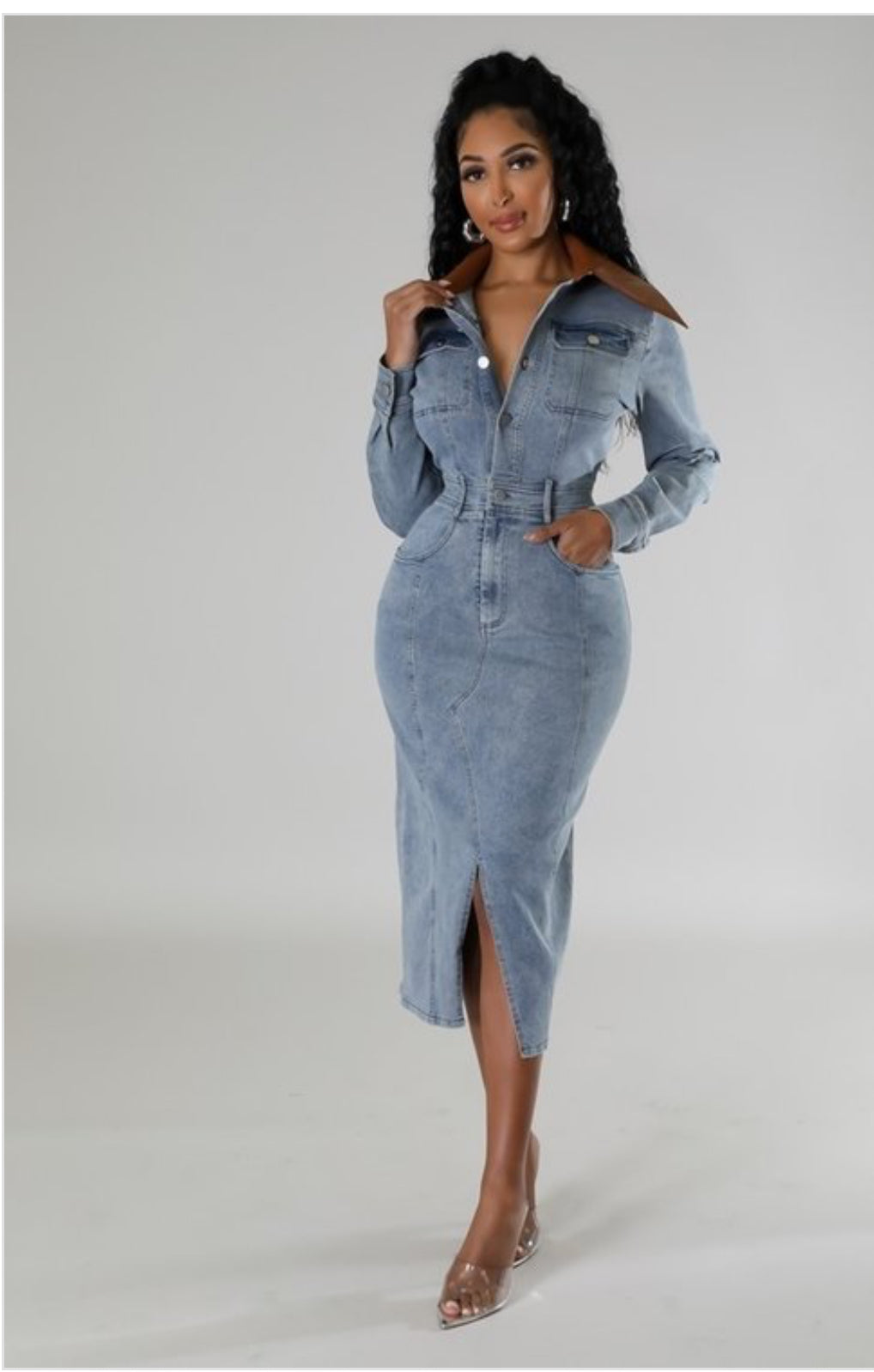 SAVAGE DENIM DRESS